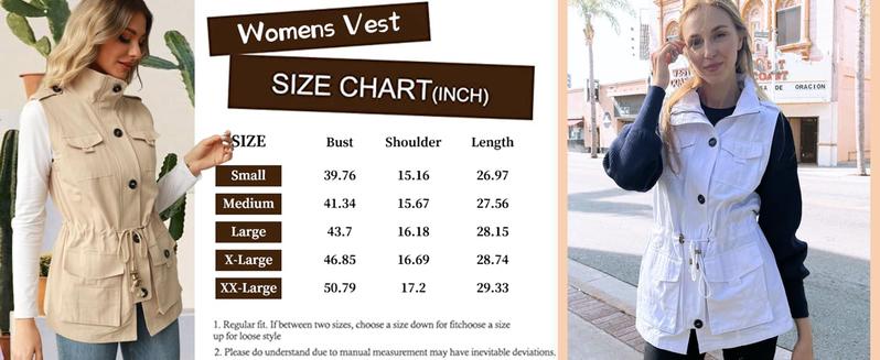 Elevate Your Style with the Chic & Versatile Imily Bela Women’s Military Utility Vest Featuring a Drawstring Waist