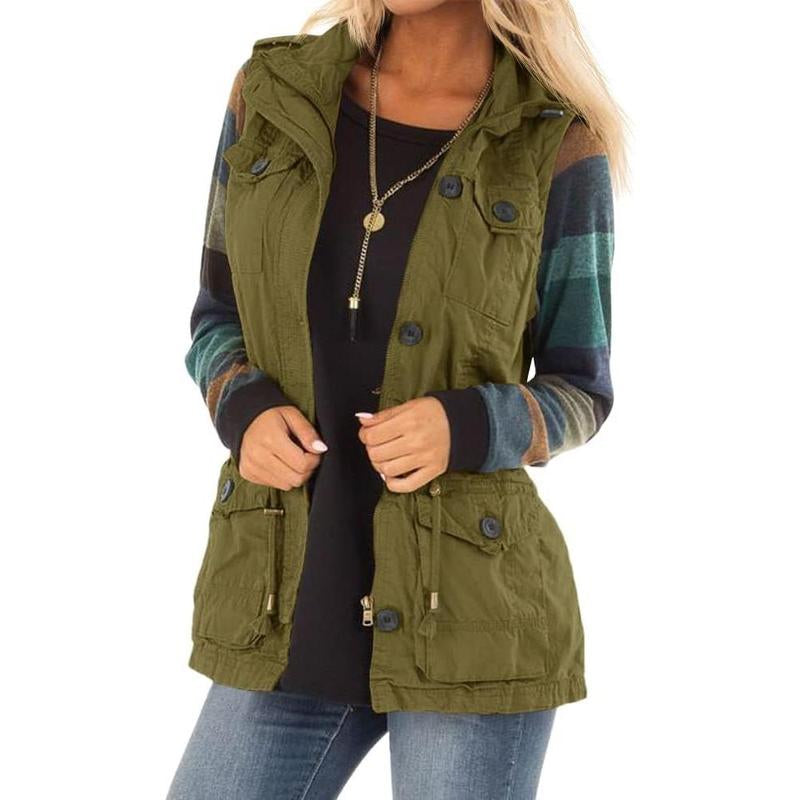 Elevate Your Style with the Chic & Versatile Imily Bela Women’s Military Utility Vest Featuring a Drawstring Waist