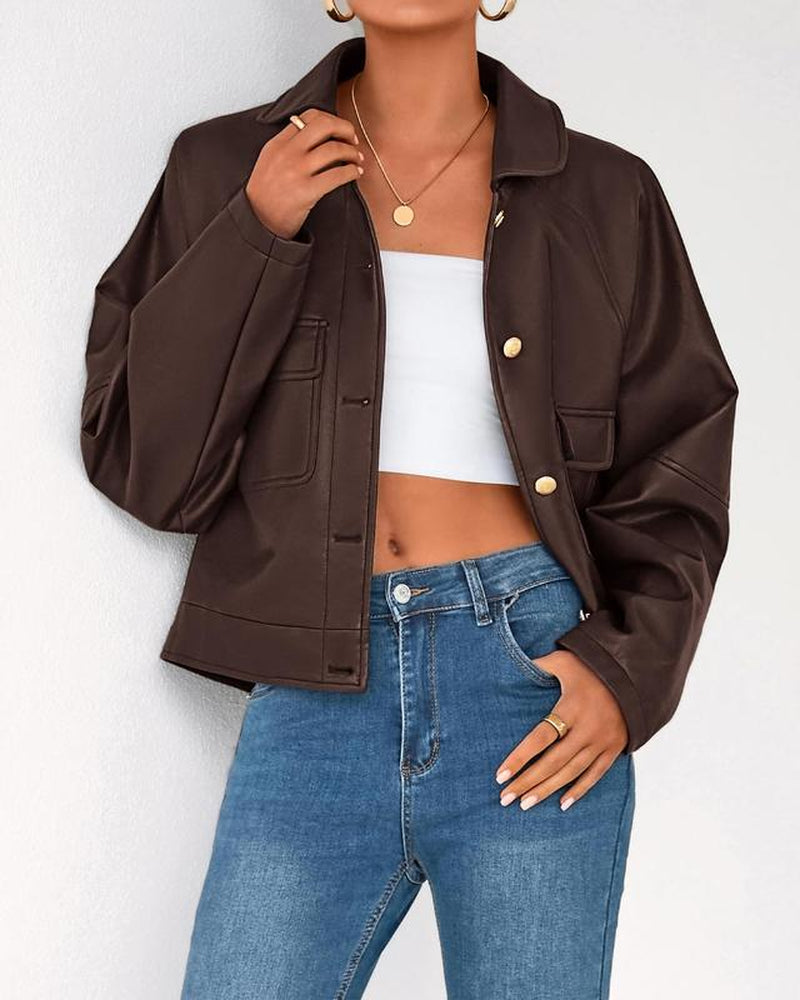 Elevate Your Fall Wardrobe with the Chic BTFBM Faux Leather Motorcycle Jacket for Women