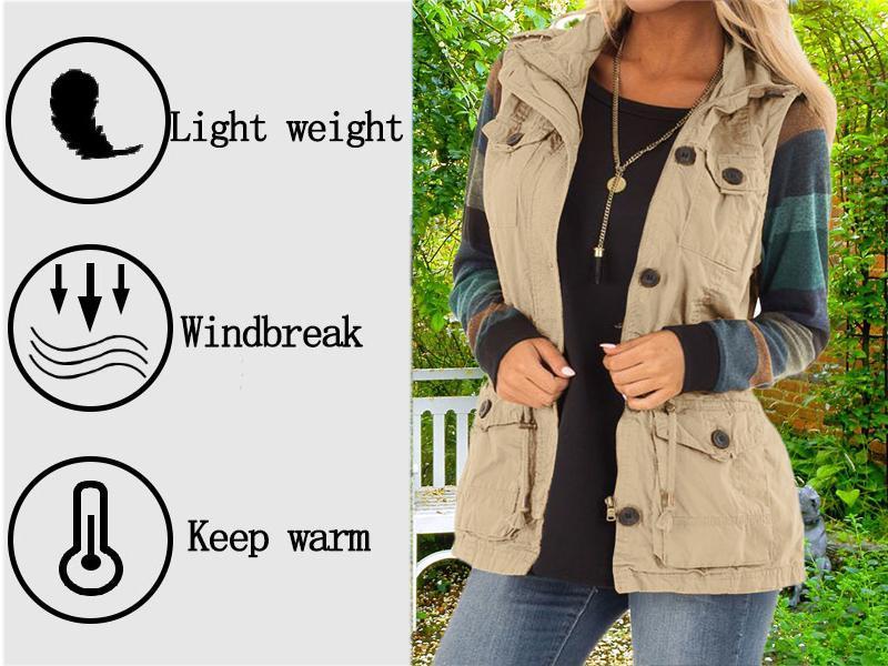 Elevate Your Style with the Chic & Versatile Imily Bela Women’s Military Utility Vest Featuring a Drawstring Waist
