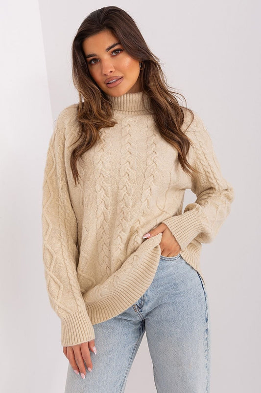 Elevate Your Wardrobe with Our Women’s Plaid Turtleneck Sweater – The Perfect Blend of Casual Comfort and Timeless Elegance