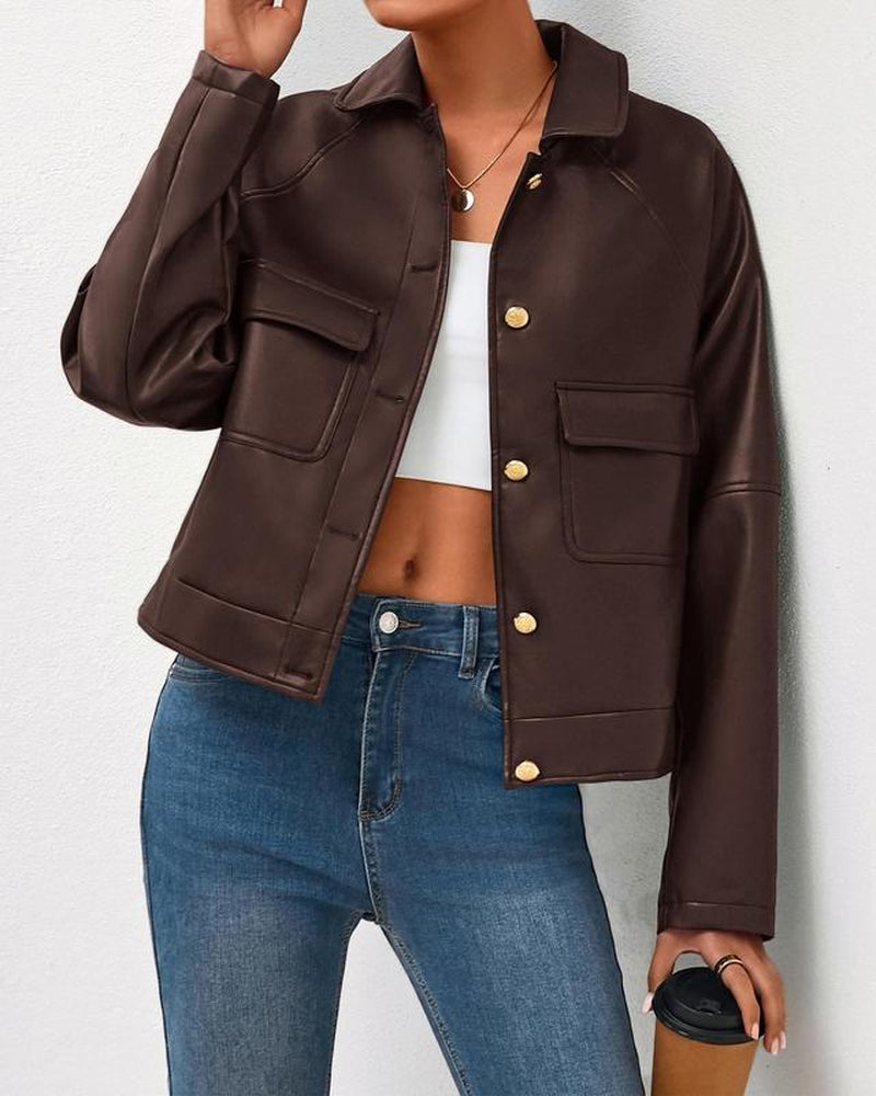 Elevate Your Fall Wardrobe with the Chic BTFBM Faux Leather Motorcycle Jacket for Women